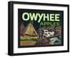 Owyhee Apple Crate Label - Nampa, ID-Lantern Press-Framed Art Print