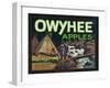 Owyhee Apple Crate Label - Nampa, ID-Lantern Press-Framed Art Print