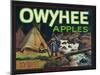 Owyhee Apple Crate Label - Nampa, ID-Lantern Press-Mounted Art Print