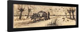 Ox-Cart in the Snow, from a Series of Four Drawings Representing the Four Seasons-Vincent van Gogh-Framed Premium Giclee Print