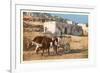 Ox Cart, Laguna Pueblo, New Mexico-null-Framed Premium Giclee Print