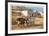 Ox Cart, Laguna Pueblo, New Mexico-null-Framed Premium Giclee Print