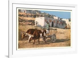 Ox Cart, Laguna Pueblo, New Mexico-null-Framed Art Print