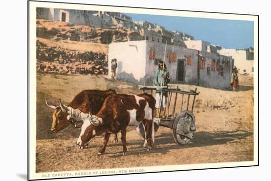Ox Cart, Laguna Pueblo, New Mexico-null-Mounted Art Print