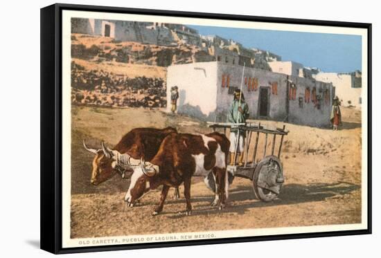 Ox Cart, Laguna Pueblo, New Mexico-null-Framed Stretched Canvas