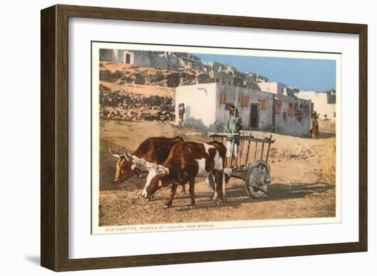 Ox Cart, Laguna Pueblo, New Mexico-null-Framed Art Print