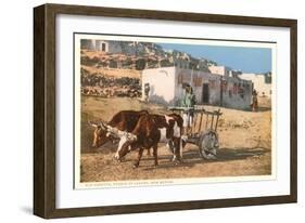 Ox Cart, Laguna Pueblo, New Mexico-null-Framed Art Print