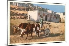 Ox Cart, Laguna Pueblo, New Mexico-null-Mounted Art Print