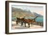 Ox Cart on Lago Di Garda, Italy-null-Framed Art Print