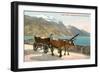 Ox Cart on Lago Di Garda, Italy-null-Framed Art Print