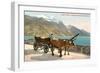 Ox Cart on Lago Di Garda, Italy-null-Framed Art Print