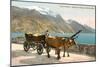 Ox Cart on Lago Di Garda, Italy-null-Mounted Art Print