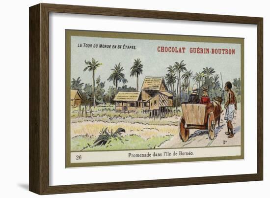 Ox Cart Ride on the Island of Borneo-null-Framed Giclee Print