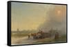 Ox-Carts in the Ukrainian Steppe-Ivan Konstantinovich Aivazovsky-Framed Stretched Canvas