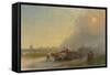 Ox-Carts in the Ukrainian Steppe-Ivan Konstantinovich Aivazovsky-Framed Stretched Canvas