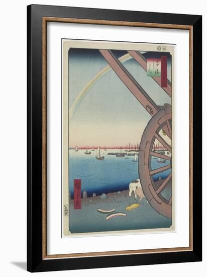 Ox Fair at Takanawa, April 1857-Utagawa Hiroshige-Framed Giclee Print