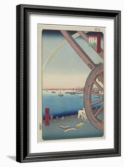 Ox Fair at Takanawa, April 1857-Utagawa Hiroshige-Framed Giclee Print