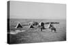 Ox Ranch Cowboys In New Mexico-null-Stretched Canvas