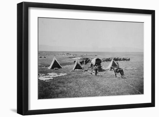 Ox Ranch Cowboys In New Mexico-null-Framed Art Print