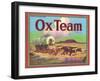 Ox Team Apple Label - Wenatchee, WA-Lantern Press-Framed Art Print