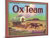 Ox Team Apple Label - Wenatchee, WA-Lantern Press-Mounted Art Print