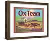 Ox Team Apple Label - Wenatchee, WA-Lantern Press-Framed Art Print