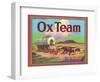 Ox Team Apple Label - Wenatchee, WA-Lantern Press-Framed Art Print