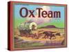 Ox Team Apple Label - Wenatchee, WA-Lantern Press-Stretched Canvas