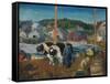 Ox Team, Wharf at Matinicus, 1916-George Wesley Bellows-Framed Stretched Canvas