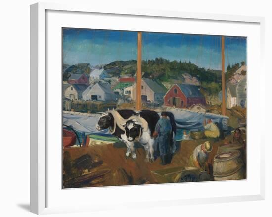 Ox Team, Wharf at Matinicus, 1916-George Wesley Bellows-Framed Giclee Print