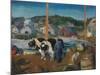 Ox Team, Wharf at Matinicus, 1916-George Wesley Bellows-Mounted Giclee Print