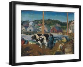 Ox Team, Wharf at Matinicus, 1916-George Wesley Bellows-Framed Giclee Print