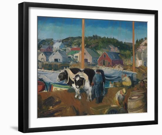 Ox Team, Wharf at Matinicus-George Wesley Bellows-Framed Premium Giclee Print