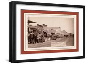 Ox Teams at Sturgis, D.T. [I.E. Dakota Territory]-John C. H. Grabill-Framed Giclee Print