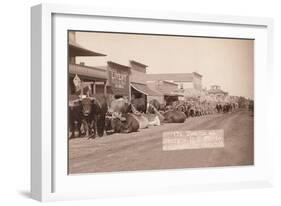 Ox Teams in the Dakota Territory-John C.H. Grabill-Framed Art Print