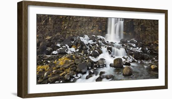 Oxarafoss, Thingvellir National Park, South Iceland, Iceland-Rainer Mirau-Framed Photographic Print