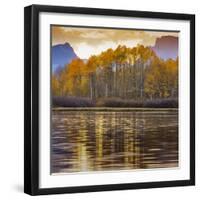 Oxbow bend at sunset, Grand Tetons National Park, Wyoming, USA-Maresa Pryor-Framed Photographic Print