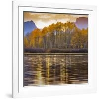 Oxbow bend at sunset, Grand Tetons National Park, Wyoming, USA-Maresa Pryor-Framed Photographic Print