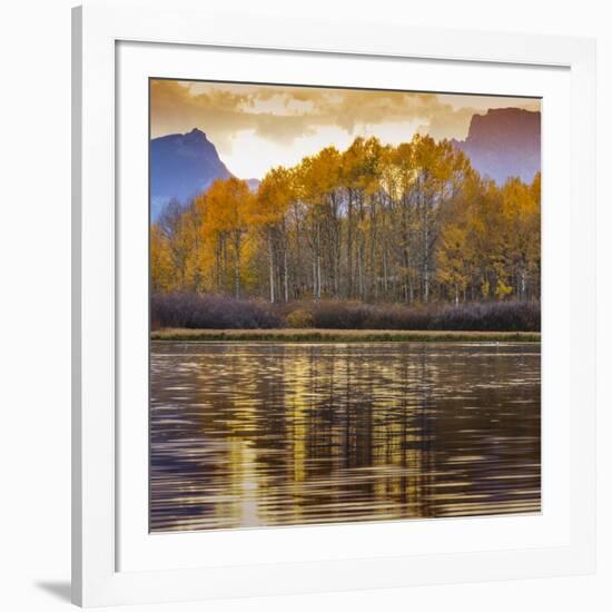 Oxbow bend at sunset, Grand Tetons National Park, Wyoming, USA-Maresa Pryor-Framed Photographic Print
