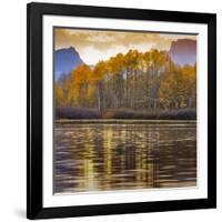 Oxbow bend at sunset, Grand Tetons National Park, Wyoming, USA-Maresa Pryor-Framed Photographic Print