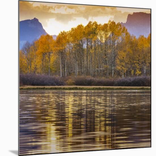 Oxbow bend at sunset, Grand Tetons National Park, Wyoming, USA-Maresa Pryor-Mounted Photographic Print