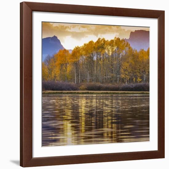 Oxbow bend at sunset, Grand Tetons National Park, Wyoming, USA-Maresa Pryor-Framed Photographic Print