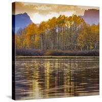 Oxbow bend at sunset, Grand Tetons National Park, Wyoming, USA-Maresa Pryor-Stretched Canvas