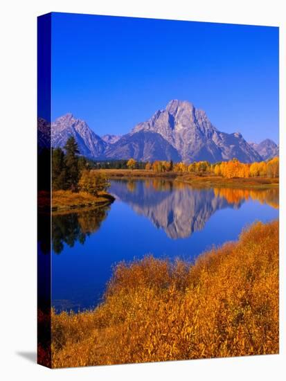 Oxbow Bend Reflecting Mount Moran-Joseph Sohm-Stretched Canvas