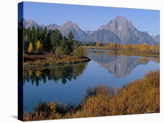 Oxbow Bend, Snake River and Tetons, Grand Tetons National Park, Wyoming, USA-Roy Rainford-Stretched Canvas