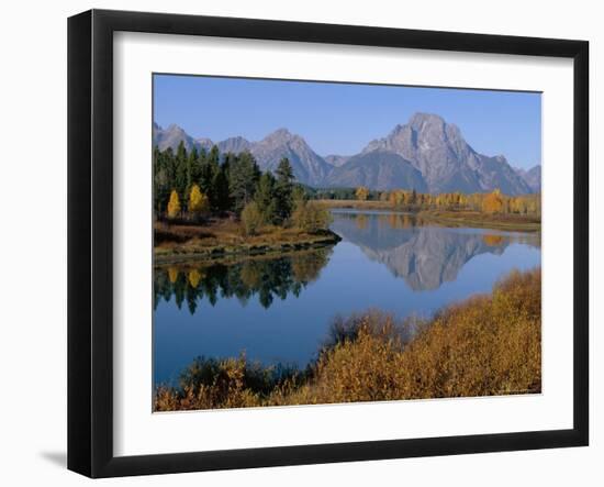 Oxbow Bend, Snake River and Tetons, Grand Tetons National Park, Wyoming, USA-Roy Rainford-Framed Photographic Print