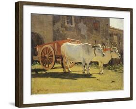 Oxen and Wagon-Giuseppe Abbati-Framed Giclee Print