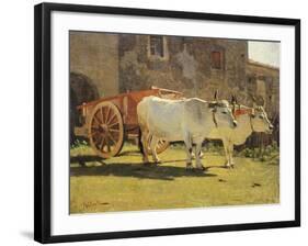 Oxen and Wagon-Giuseppe Abbati-Framed Giclee Print