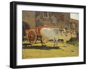 Oxen and Wagon-Giuseppe Abbati-Framed Giclee Print