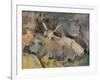 'Oxen at Siena', c1910-John Singer Sargent-Framed Premium Giclee Print